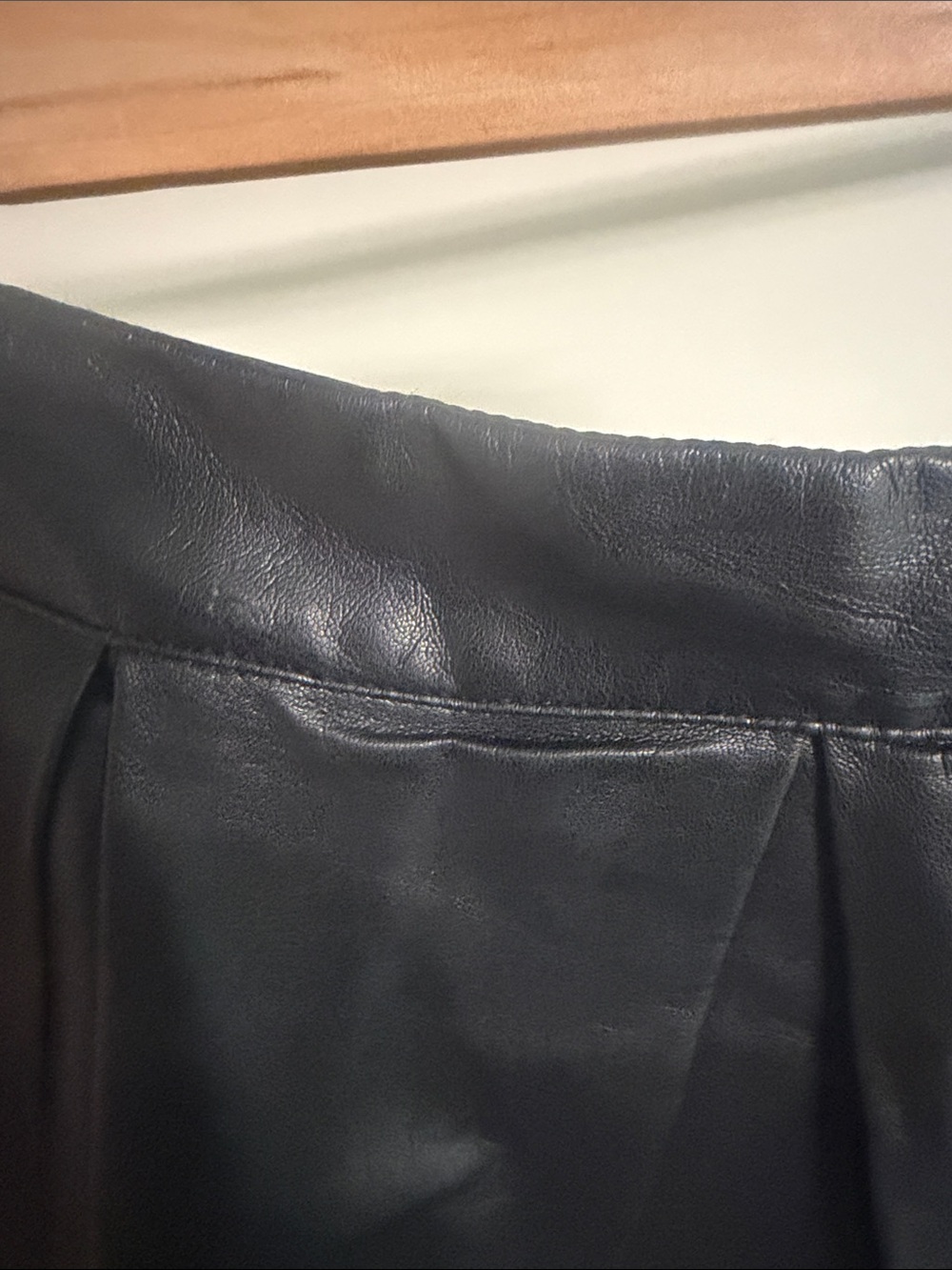 Who What Wear Black Faux Leather A-Line Skirt - Picture 3 of 7